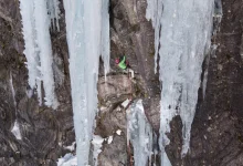 Ines Papert Eisklettern in Norwegen