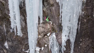 Ines Papert Eisklettern in Norwegen