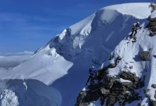 Piz Palü im Aufstieg