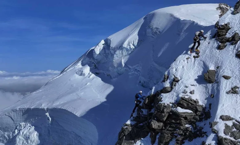 Piz Palü im Aufstieg