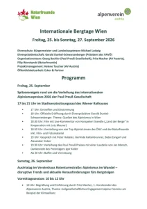 Bergtage Wien Programm 1